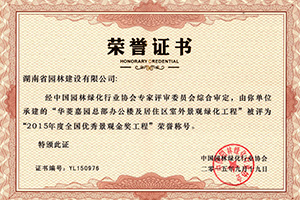 天下优异景观金奖工程